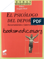 El Psicologo Del Deporte Asesoramiento e Intervención - Joaquin Dosil PDF