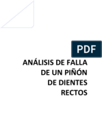 Análisis de Falla de Un Piñón Recto