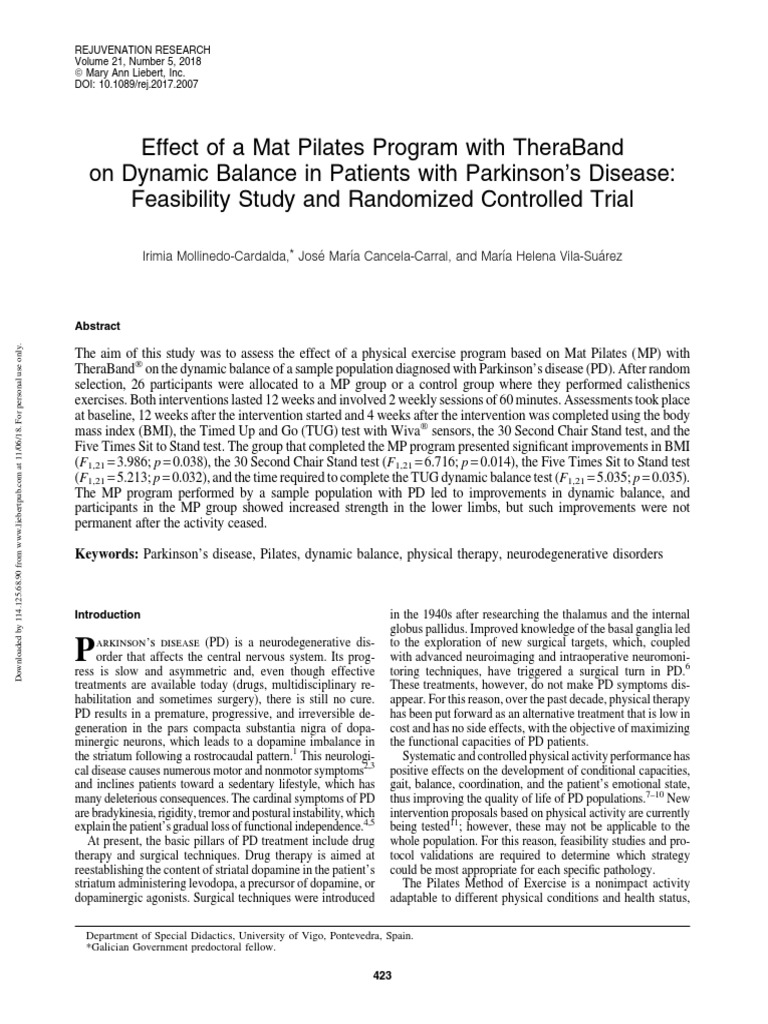 Effect of A Mat Pilates Program With TheraBand On Dynamic Balance in ...