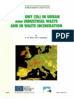 Antimony Sb in Urban and Industrial Waste and in Waste Incineration