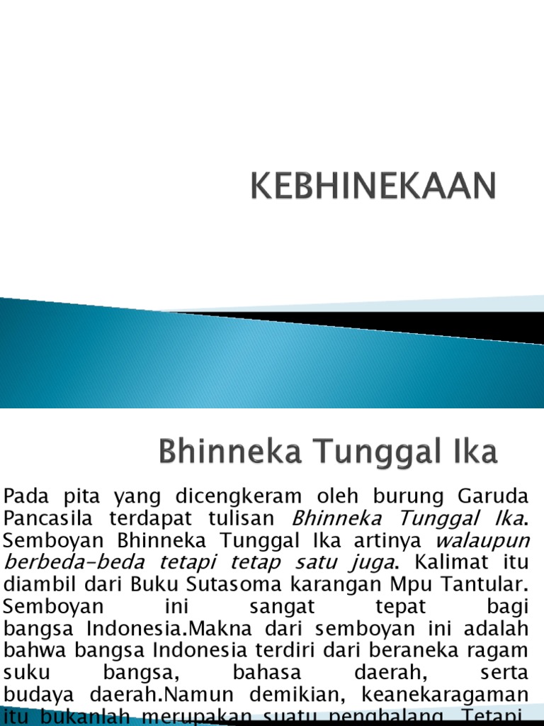 Kalimat bhinneka tunggal ika berasal dari buku