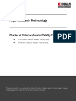 HRM - Criterion-Related Validity Evidence - Chapter 4