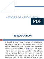 Articles of Association PRESENTATION