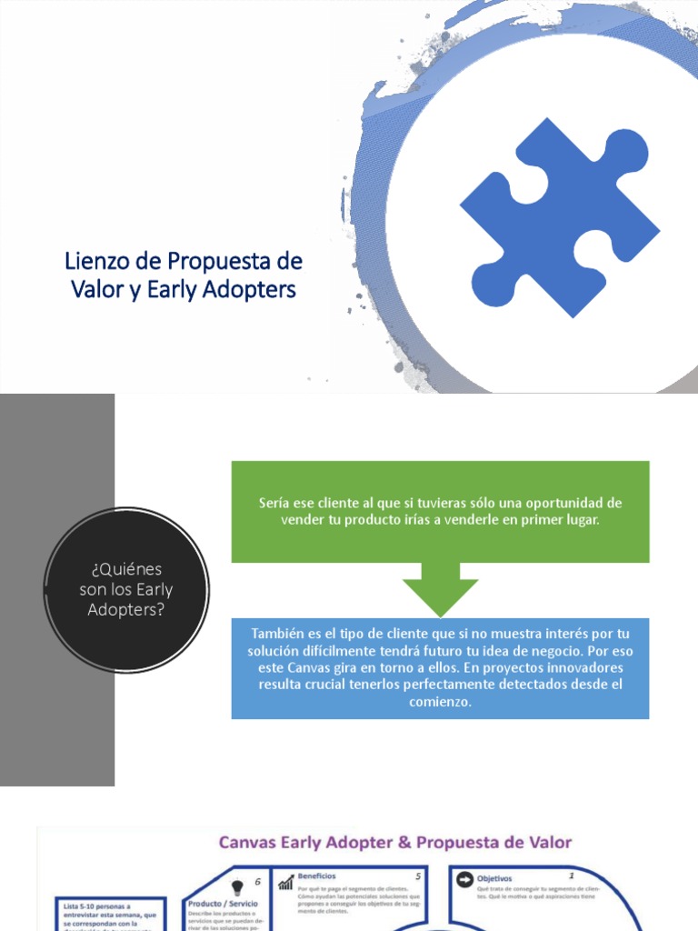 Lienzo de Propuesta de Valor y Early Adopters PDF Cliente Cognición