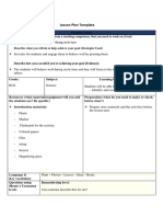 Lesson Plan Template: Managing Student's Behavior During Circle Time