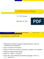 Mathematical Software - Intro