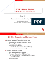 Math 2331 - Linear Algebra: 1.2 Row Reduction and Echelon Forms