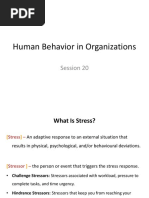 Human Behavior in Organizations: Session 20