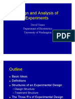 Design and Analysis of Experiments: David Yanez Department of Biostatistics University of Washington