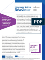 Language Voices Newsletter Winter 2018 Spanish