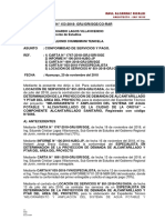 Conformidad de servicios y pago especialista demanda alcantarillado