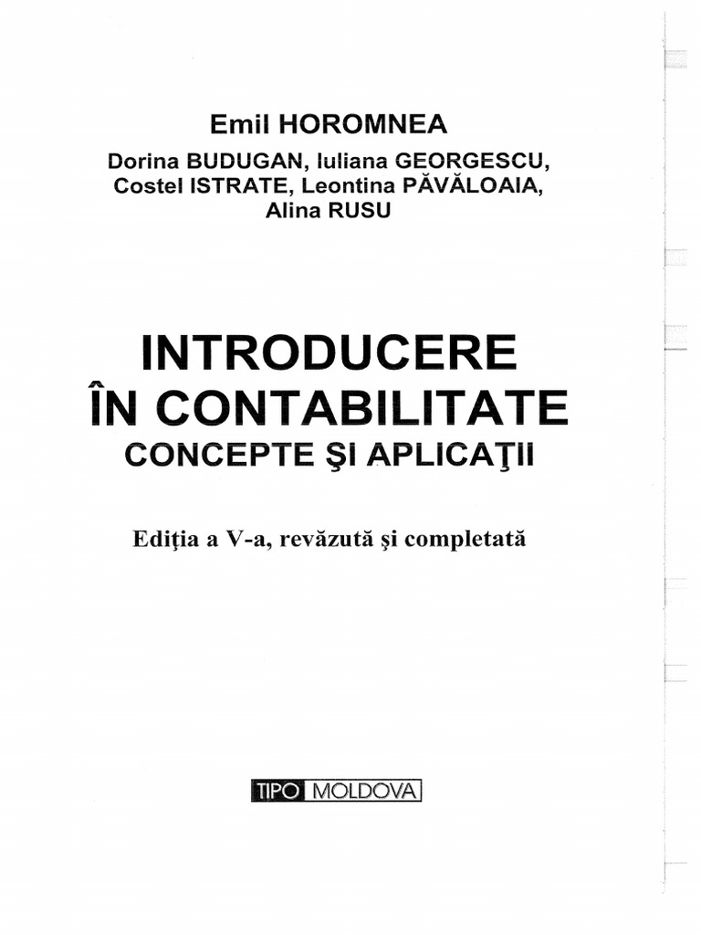 Introducere in Contabilitate PDF | PDF