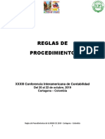 16 Reglas de Procedimientos XXXIII CIC Cartagena Colombia 2019