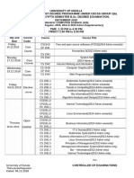 Branch: Computer Science (320) (2016 Admn-Regular, 2015, 2014 & 2013 Admn-Supplementary)