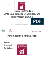 Empleo y Juventud en SCZ Desde La Universidad Ods 8