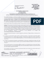 Publicar Acta de Homologacion Obras Lote 2-2014 Fomav