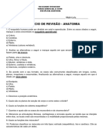 Exercício de Revisão Anatomia 