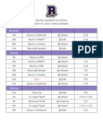 Bourne Canalmen Ice Hockey 2018-19 Junior Varsity Schedule: December