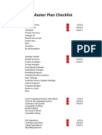 1. Product Master Plan Checklist