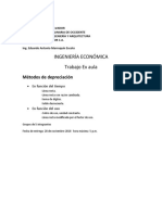 Métodos depreciación ingeniería económica UES