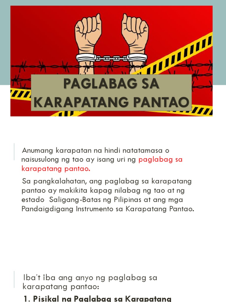 Artikulo Ng Paglabag Sa Karapatang Pantao