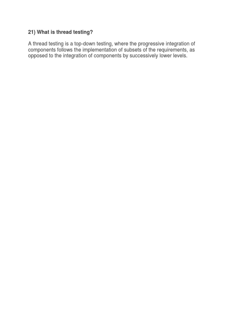 Understanding Thread Testing Explained | PDF | Computers
