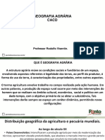 Geografia Agrária Cacd. Professor Rodolfo Visentin. - PDF