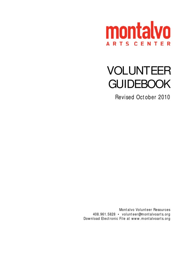 Montalvo Arts Center Volunteer Guide | PDF