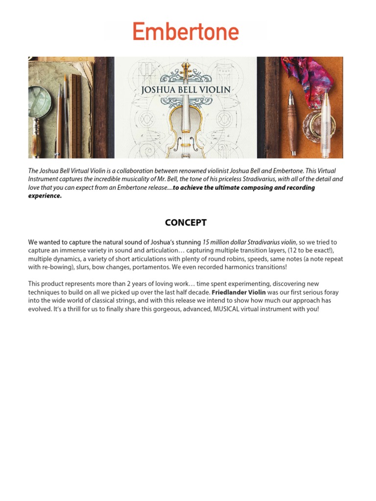 Joshua Bell Manual PDF PDF Violin Entertainment (General)