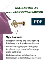 9 Lokalisasyon at Kontekstuwalisasyon