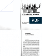 Alfredo Pucciarelli - Los Años de Menem - Cáp.1. Menemismo, La Construcción Política Del Peronismo Neoliberal