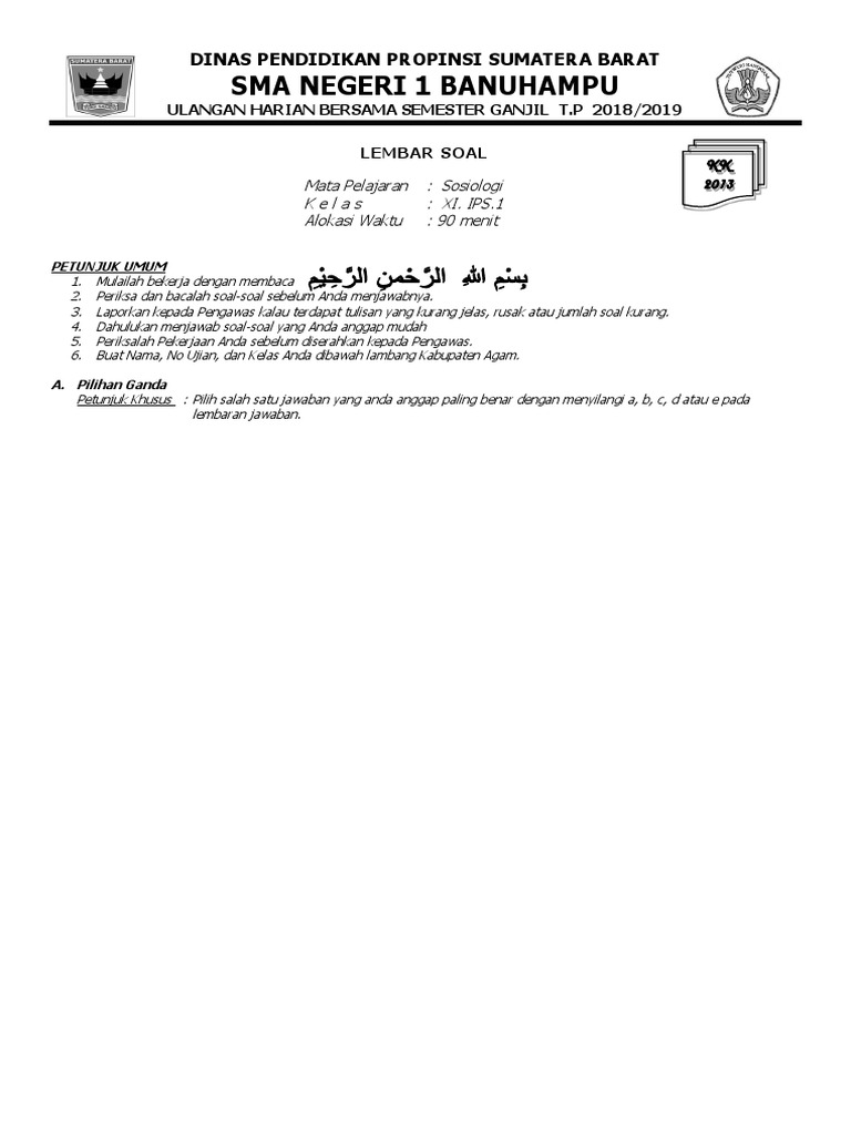 16+ Contoh Kop Soal Ulangan Semester Sd PNG serverupsus