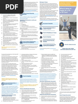 DL-57 - Texas Driver License (DL) and Identification Card (ID) Document Requirements
