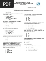 Test Progresiones Geométricas