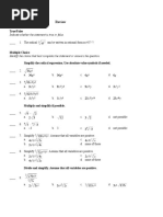 Algebra 2 Chapter 6 Review