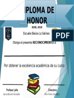 Diploma de Honor Excelencia Academica