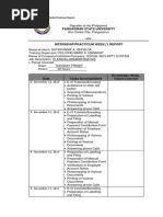 Pangasinan State University: Internship Form 8 (Weekly Practicum Report)