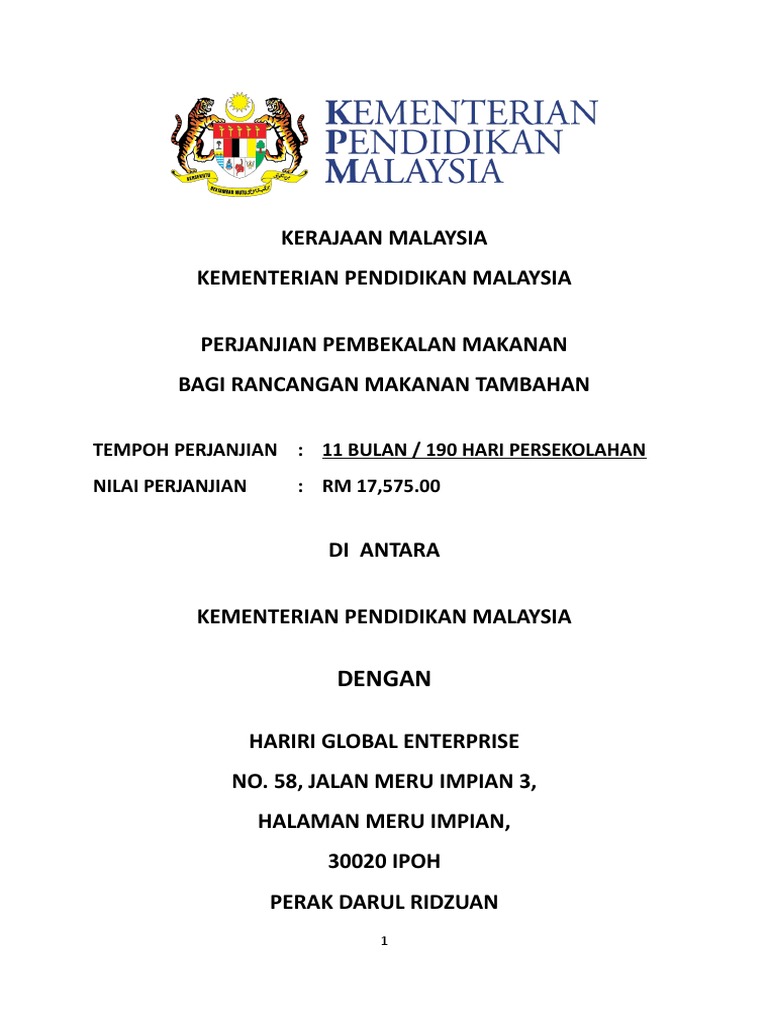 Borang Perjanjian Rmt Pdf