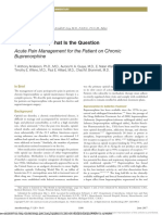 To Stop or Not, That Is The Question Acute Pain Management For The Patient On Chronic Buprenorphine PDF