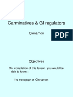 Carminatives & GI Regulators: Cinnamon