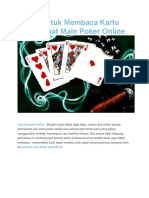 5 Tips Untuk Membaca Kartu Lawan Saat Main Poker Online