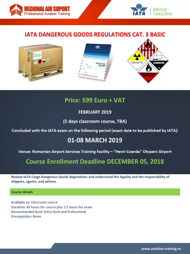 Iata Dangerous Goods Regulations Cat. 3 Basic: Price: 599