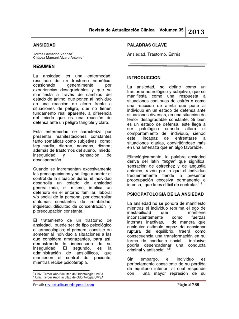 Actividades para la Ansiedad en Adolescentes | PDF | Ansiedad | Temor