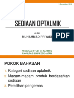 Sediaan Optalmik dan Karakteristiknya