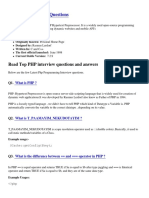 Core PHP Interview Questions PDF