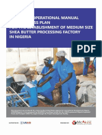 Standard Operational Manual and Business Plan for Establishing a Medium-Sized Shea Butter Factory