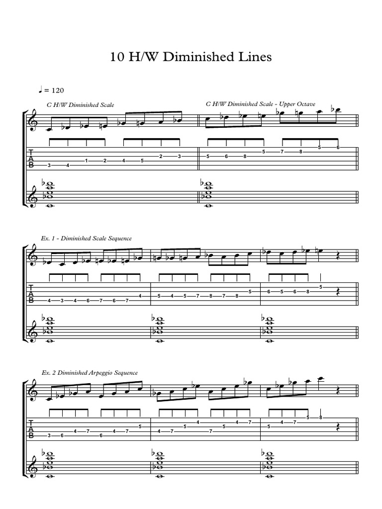 C H/W Diminished Scale Upper Octave Celtic Musical Instruments