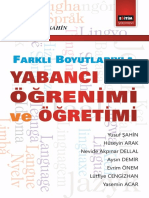 Farklı Boyutlarıyla Yabancı Dil Öğrenimi Ve Öğretimi