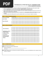 Withdrawal Upon Death of A Member Form