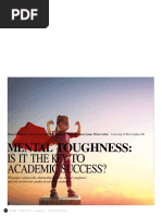 Mental Toughness Research Paper